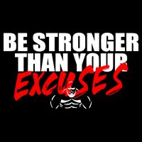 Brian Shaw Wearing Be Stronger Than Your Excuses Short Acrylic Beanie