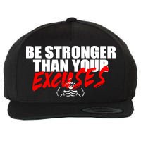 Brian Shaw Wearing Be Stronger Than Your Excuses Wool Snapback Cap