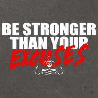 Brian Shaw Wearing Be Stronger Than Your Excuses Cotton Canvas Backpack