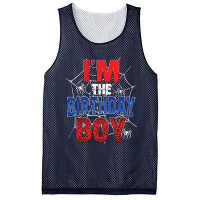 Birthday Spider Web Birthday Party Im The Birthday Boy Mesh Reversible Basketball Jersey Tank