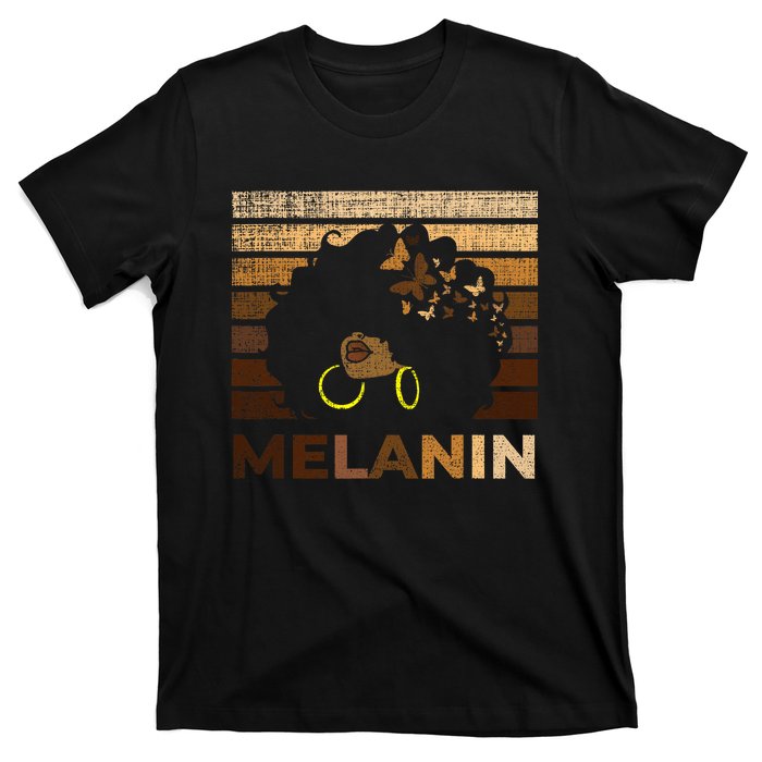 Black Strong Women Afro Love Melanin African Girl T-Shirt