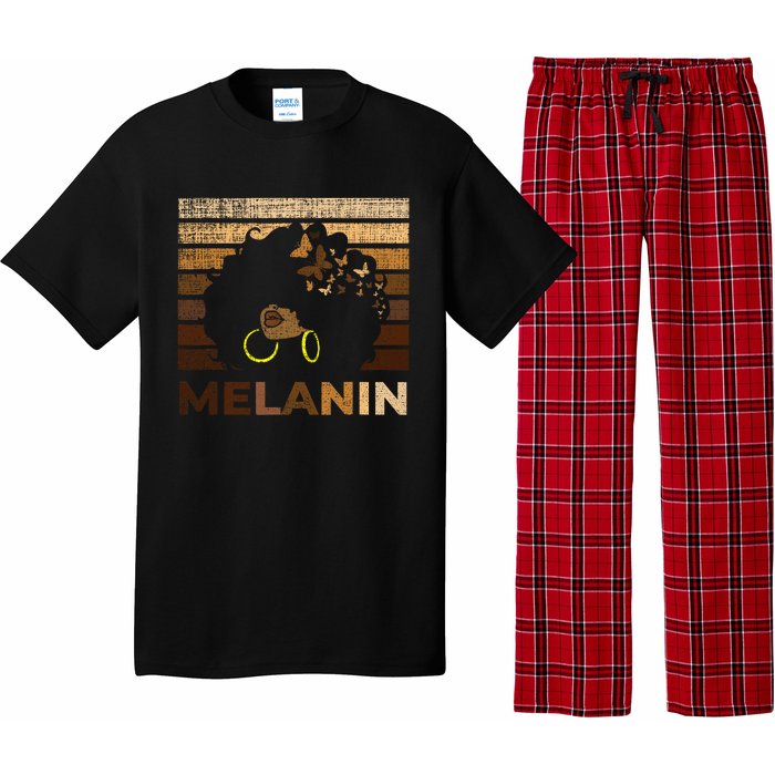 Black Strong Women Afro Love Melanin African Girl Pajama Set