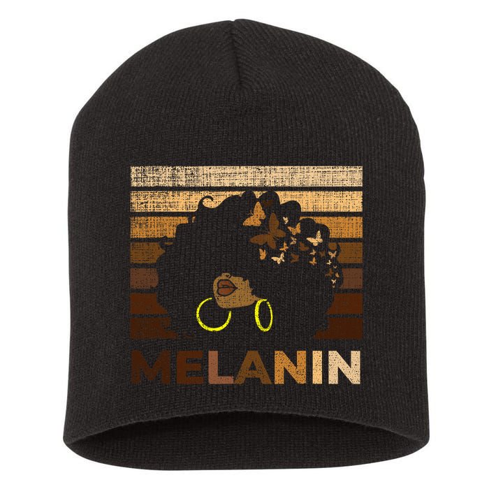 Black Strong Women Afro Love Melanin African Girl Short Acrylic Beanie