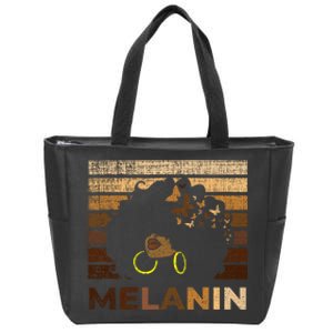 Black Strong Women Afro Love Melanin African Girl Zip Tote Bag