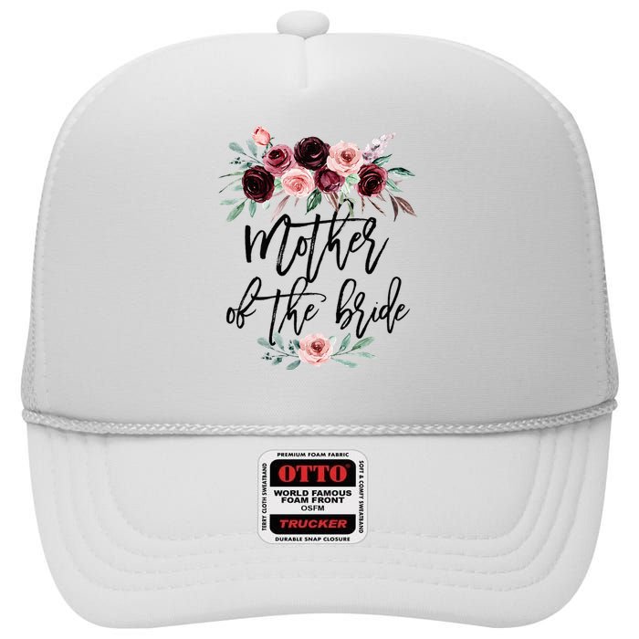 Bridal Shower Wedding Gift For Bride Mom Mother Of The Bride High Crown Mesh Back Trucker Hat