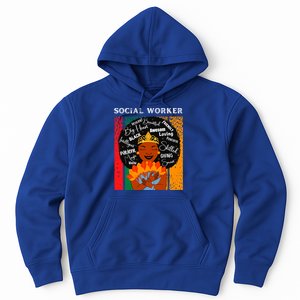 Black Social Worker Queen Black History Month Melanin Cute Gift Hoodie