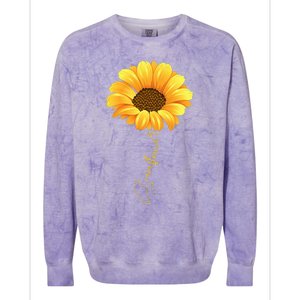 Beautiful Sunflower With Lettering Sunflower For Women Colorblast Crewneck Sweatshirt