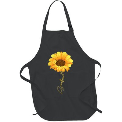 Beautiful Sunflower With Lettering Sunflower For Women Apron