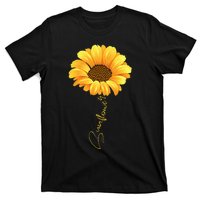 Beautiful Sunflower With Lettering Sunflower For Women T-Shirt