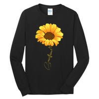 Beautiful Sunflower With Lettering Sunflower For Women Tall Long Sleeve T-Shirt