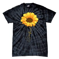 Beautiful Sunflower With Lettering Sunflower For Women Tie-Dye T-Shirt