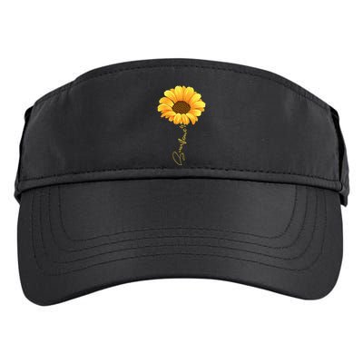 Beautiful Sunflower With Lettering Sunflower For Women Adult Drive Performance Visor