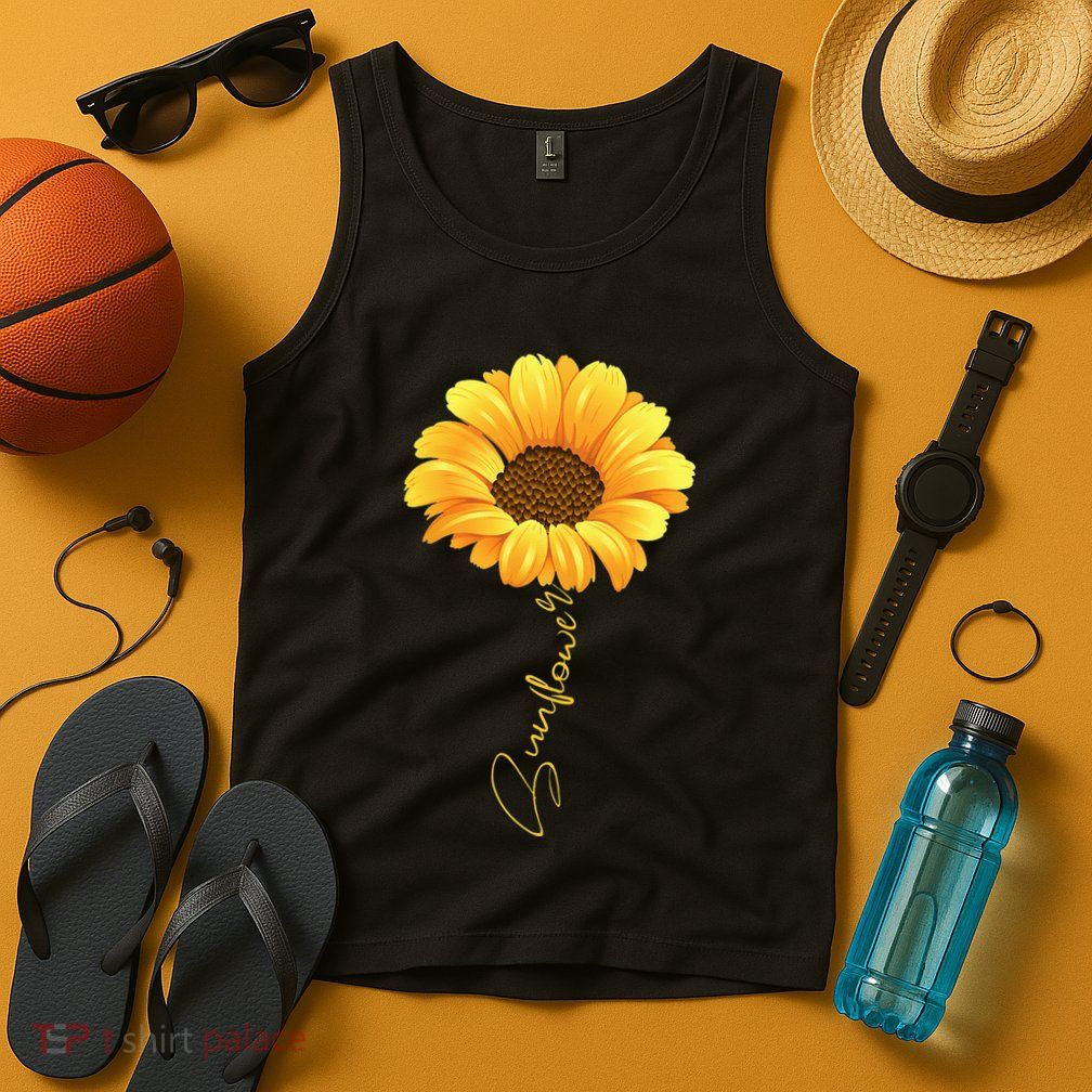 Beautiful Sunflower With Lettering Sunflower For Women Tank Top