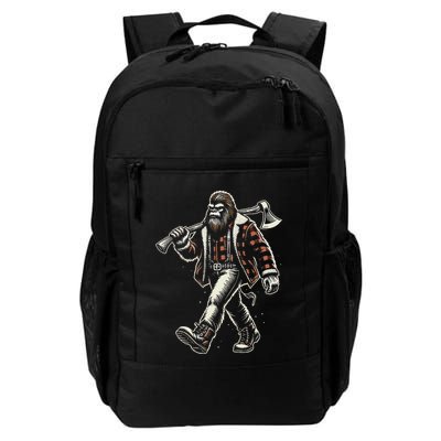 Bigfoot Sasquatch Woodworking Lumberjack Logger Print Design Daily Commute Backpack