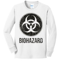 Biohazard Symbol Warning Sign Biological Hazard Toxic Virus Kids Long Sleeve Shirt