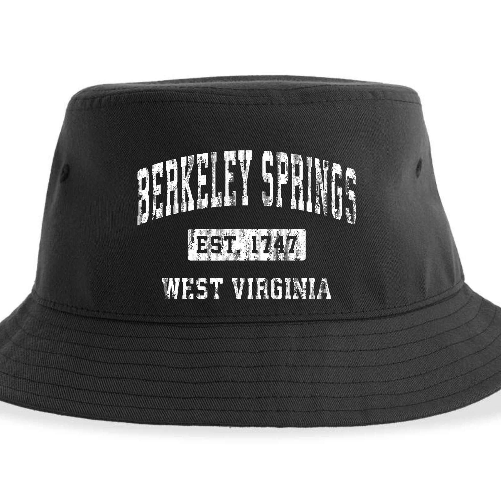 Berkeley Springs West Virginia Wv Vintage Established Sports Sustainable Bucket Hat