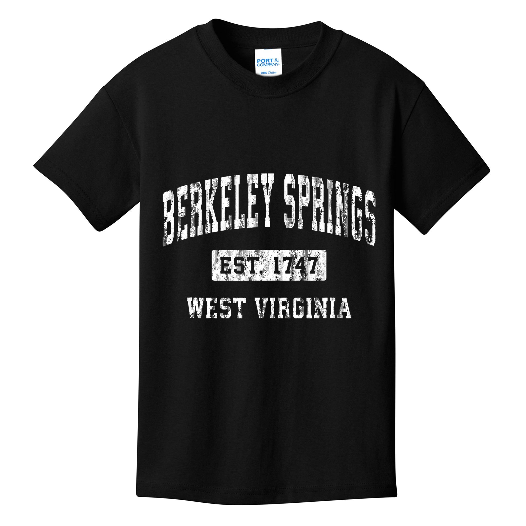 Berkeley Springs West Virginia Wv Vintage Established Sports Kids T-Shirt
