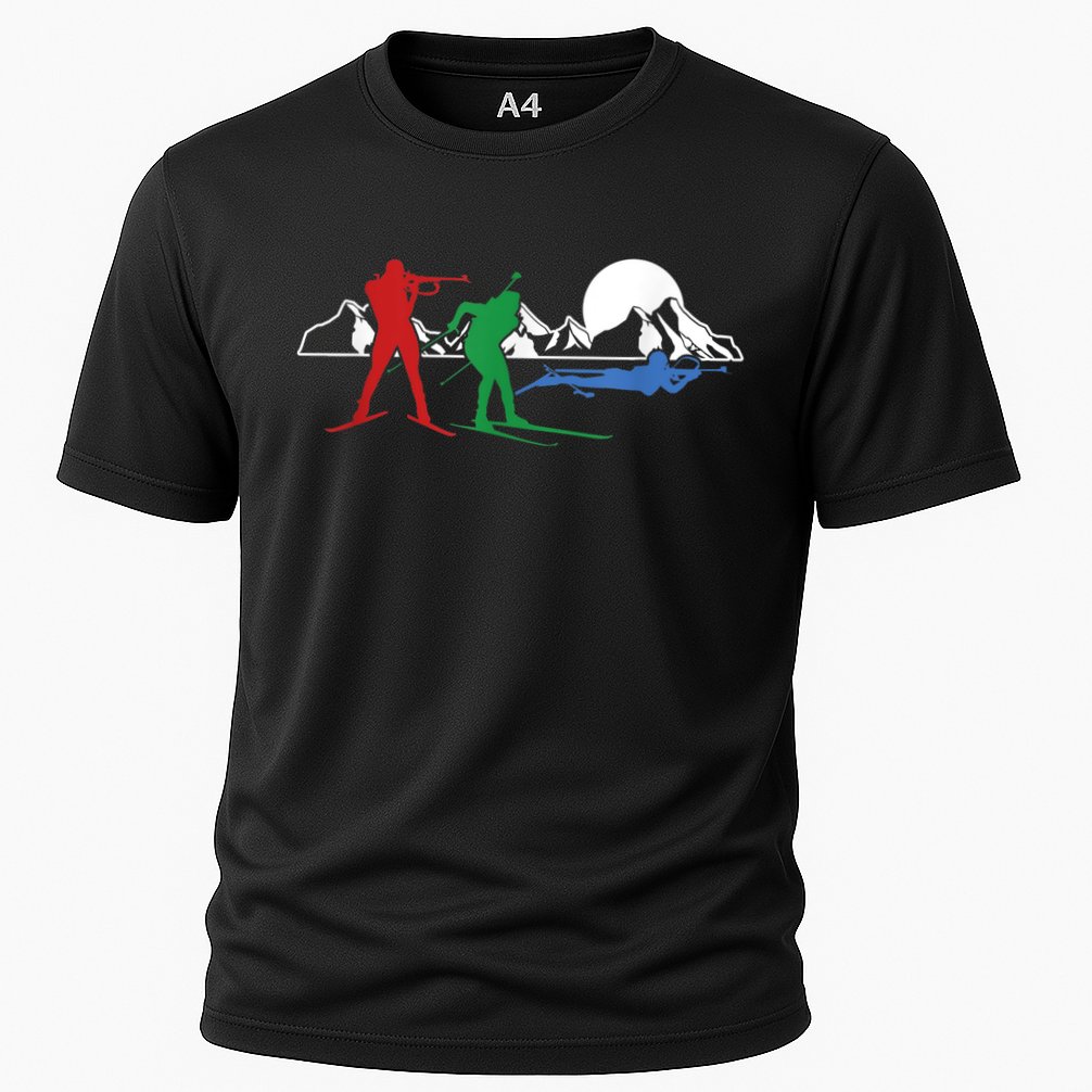 Biathlon Ski Winter Sports Cross Country Skiing Snow Cooling Performance Crew T-Shirt