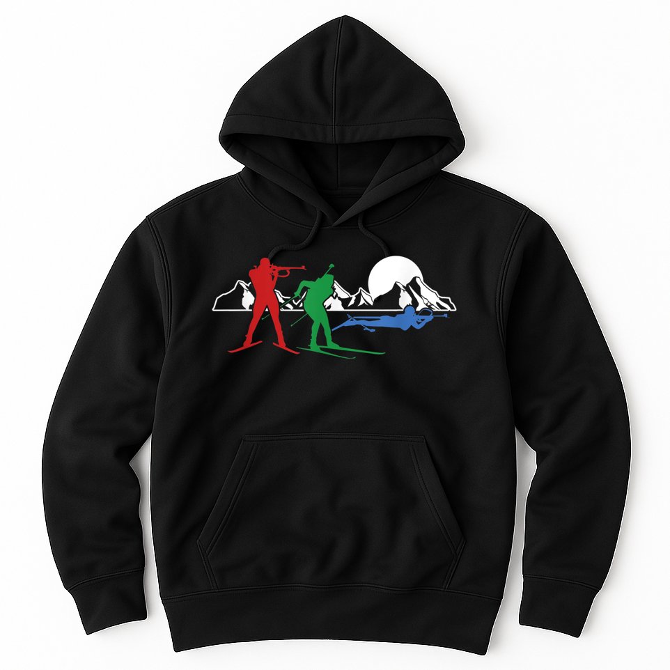 Biathlon Ski Winter Sports Cross Country Skiing Snow Hoodie
