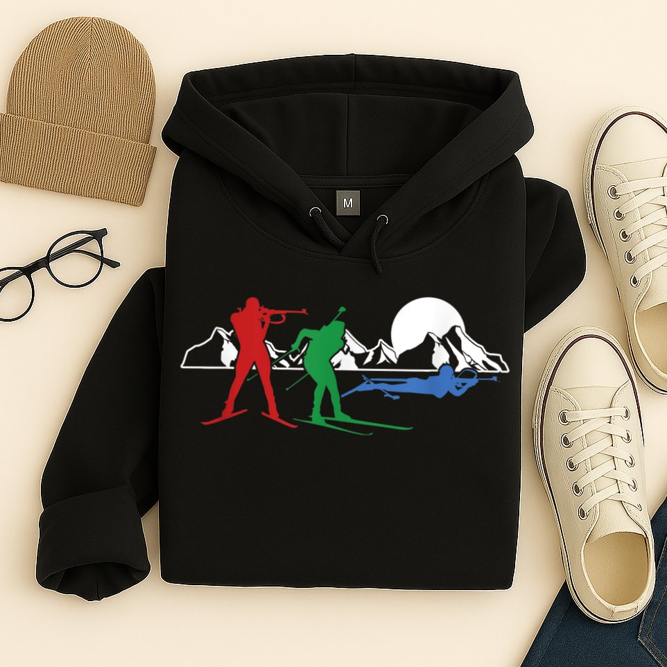 Biathlon Ski Winter Sports Cross Country Skiing Snow Hoodie