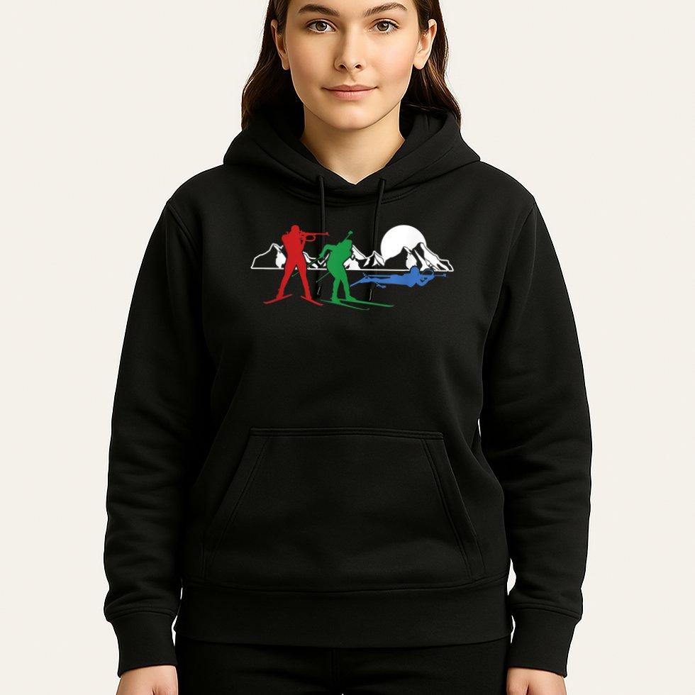 Biathlon Ski Winter Sports Cross Country Skiing Snow Hoodie