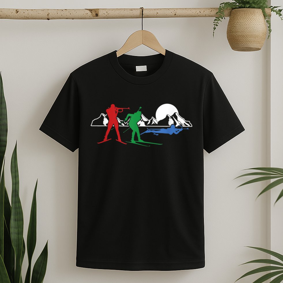 Biathlon Ski Winter Sports Cross Country Skiing Snow T-Shirt