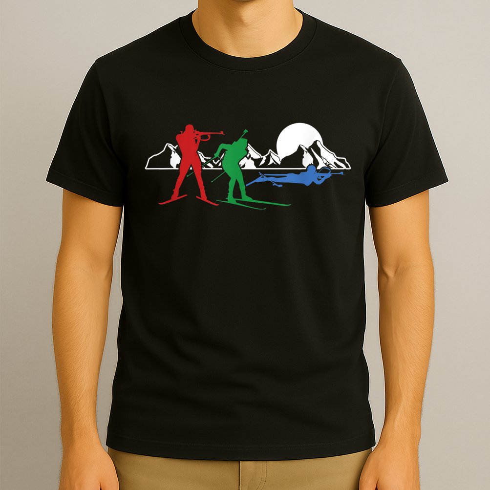 Biathlon Ski Winter Sports Cross Country Skiing Snow T-Shirt