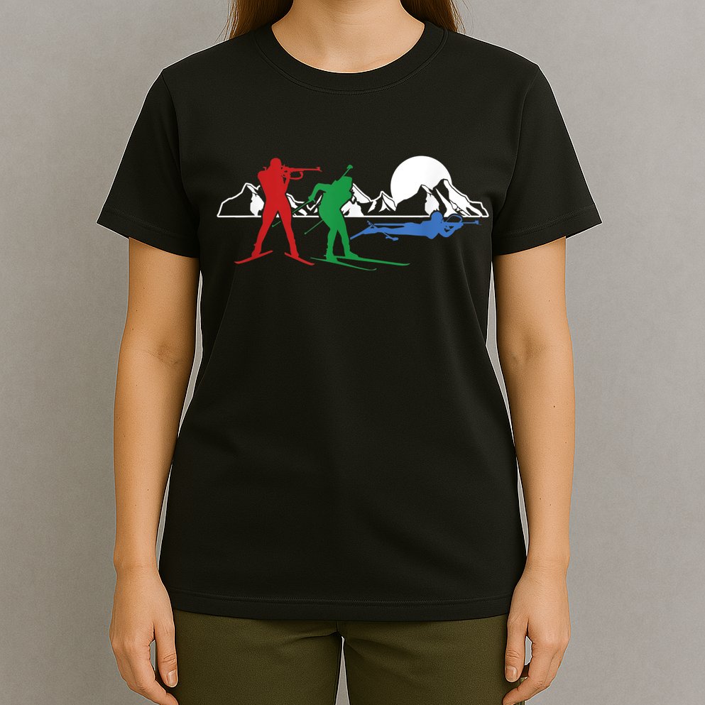 Biathlon Ski Winter Sports Cross Country Skiing Snow T-Shirt