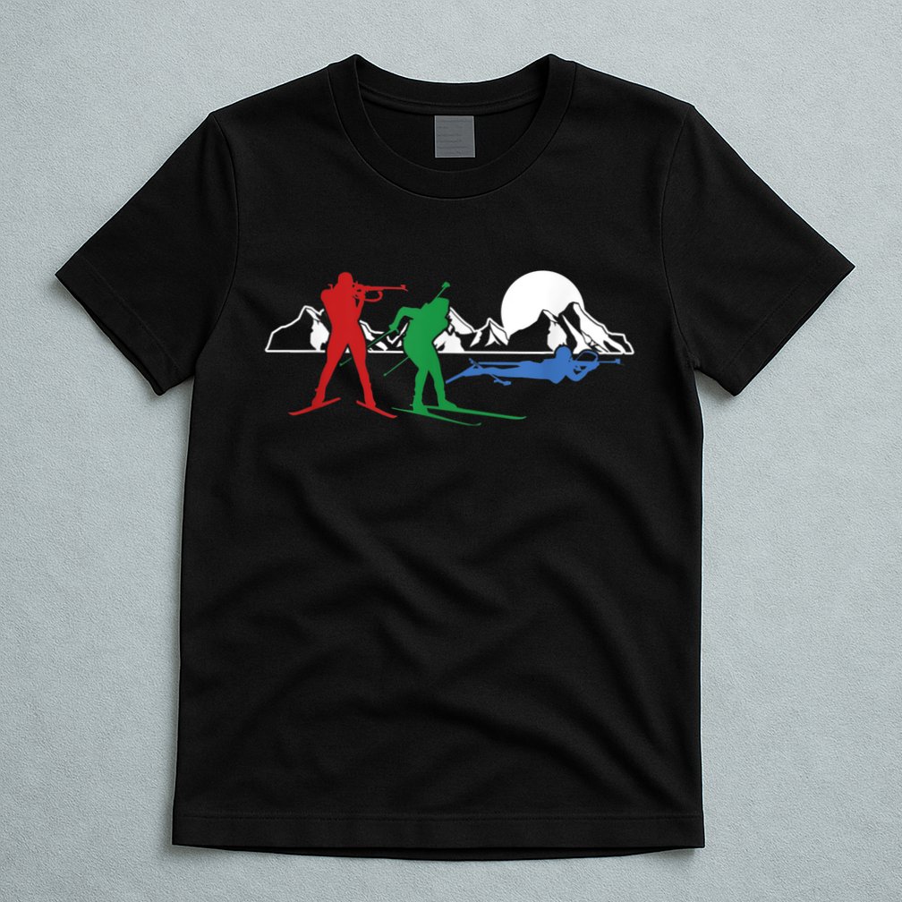 Biathlon Ski Winter Sports Cross Country Skiing Snow T-Shirt