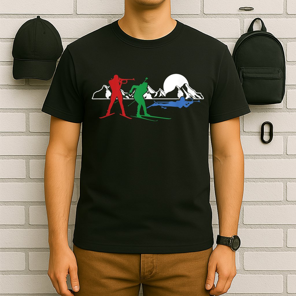 Biathlon Ski Winter Sports Cross Country Skiing Snow T-Shirt