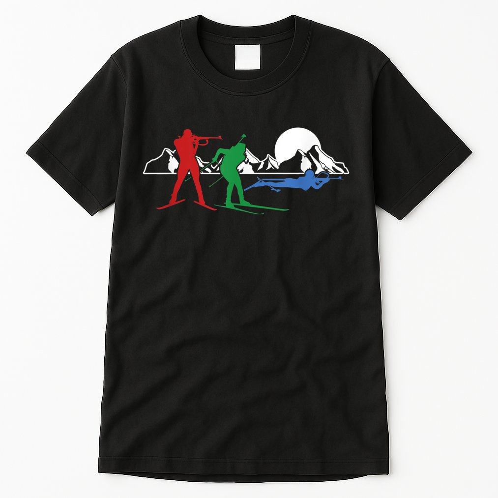 Biathlon Ski Winter Sports Cross Country Skiing Snow Tall T-Shirt