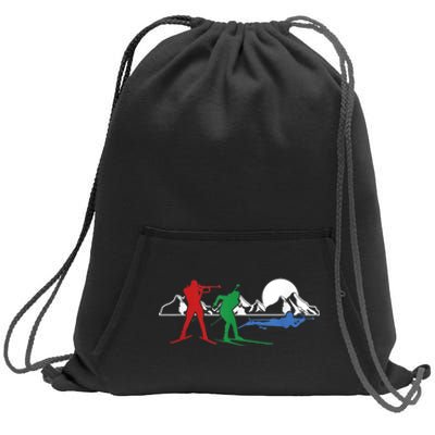 Biathlon Ski Winter Sports Cross Country Skiing Snow Sweatshirt Cinch Pack Bag