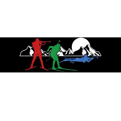 Biathlon Ski Winter Sports Cross Country Skiing Snow Bumper Sticker