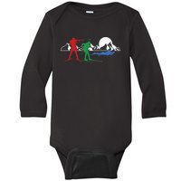 Biathlon Ski Winter Sports Cross Country Skiing Snow Baby Long Sleeve Bodysuit