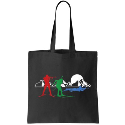 Biathlon Ski Winter Sports Cross Country Skiing Snow Tote Bag