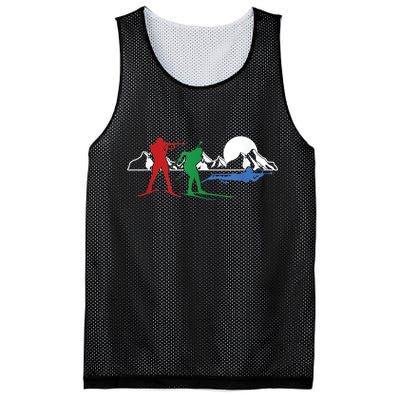 Biathlon Ski Winter Sports Cross Country Skiing Snow Mesh Reversible Basketball Jersey Tank