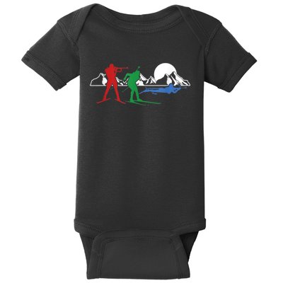 Biathlon Ski Winter Sports Cross Country Skiing Snow Baby Bodysuit