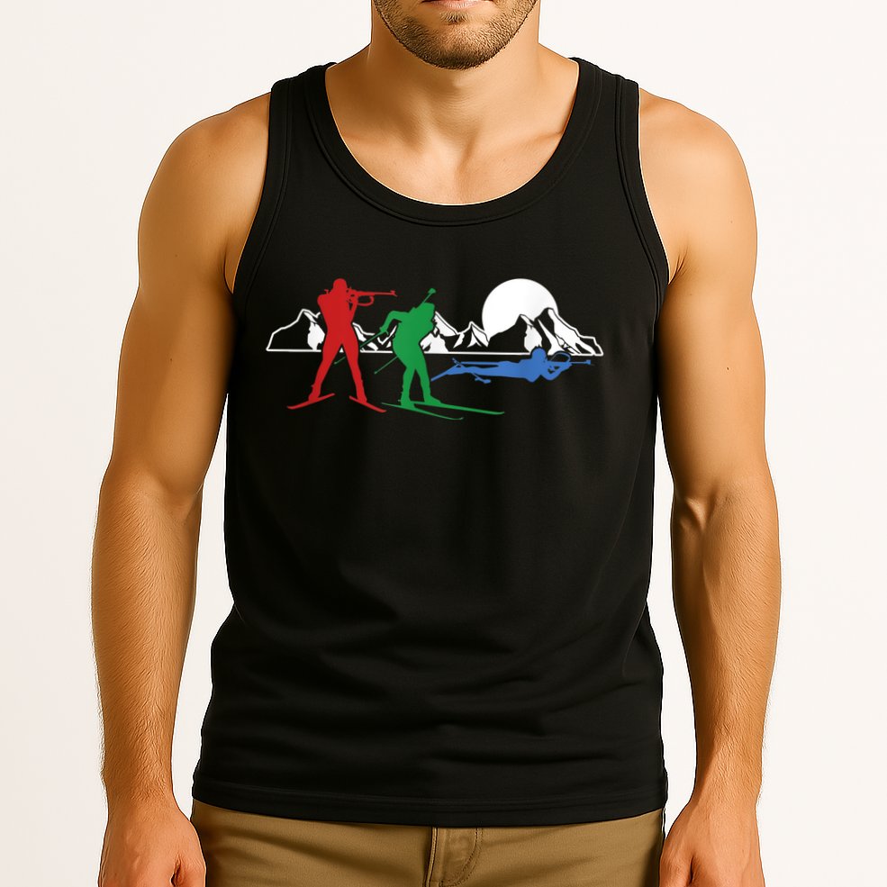 Biathlon Ski Winter Sports Cross Country Skiing Snow Tank Top