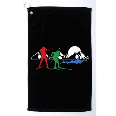 Biathlon Ski Winter Sports Cross Country Skiing Snow Platinum Collection Golf Towel