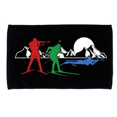 Biathlon Ski Winter Sports Cross Country Skiing Snow Microfiber Hand Towel