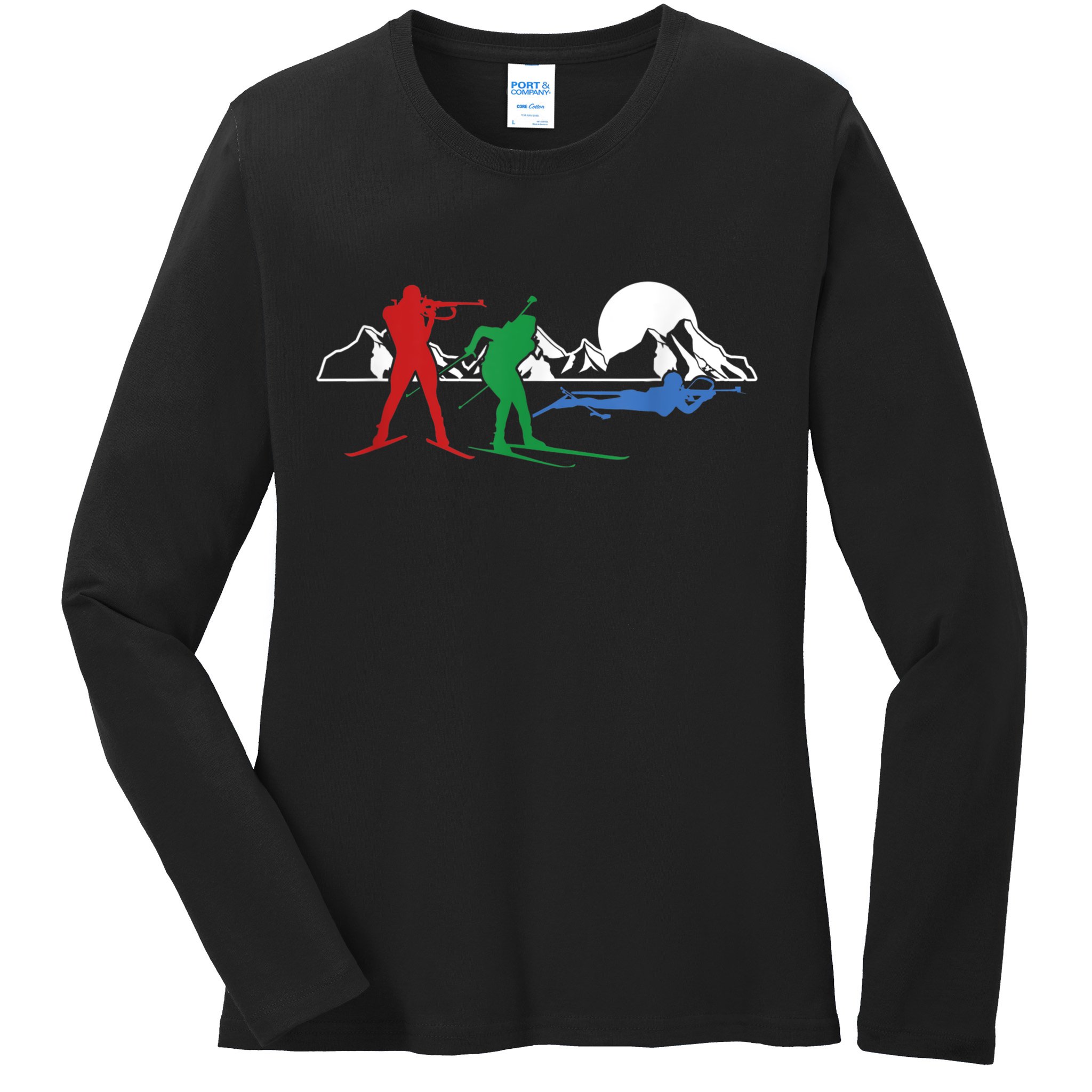 Biathlon Ski Winter Sports Cross Country Skiing Snow Ladies Long Sleeve Shirt