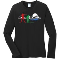 Biathlon Ski Winter Sports Cross Country Skiing Snow Ladies Long Sleeve Shirt