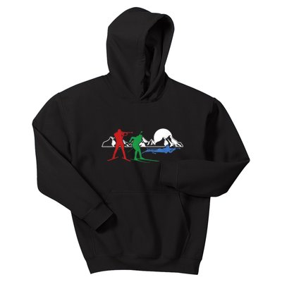 Biathlon Ski Winter Sports Cross Country Skiing Snow Kids Hoodie