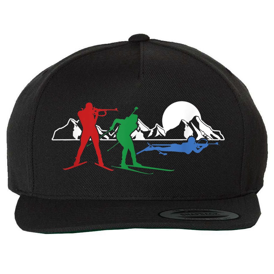 Biathlon Ski Winter Sports Cross Country Skiing Snow Wool Snapback Cap