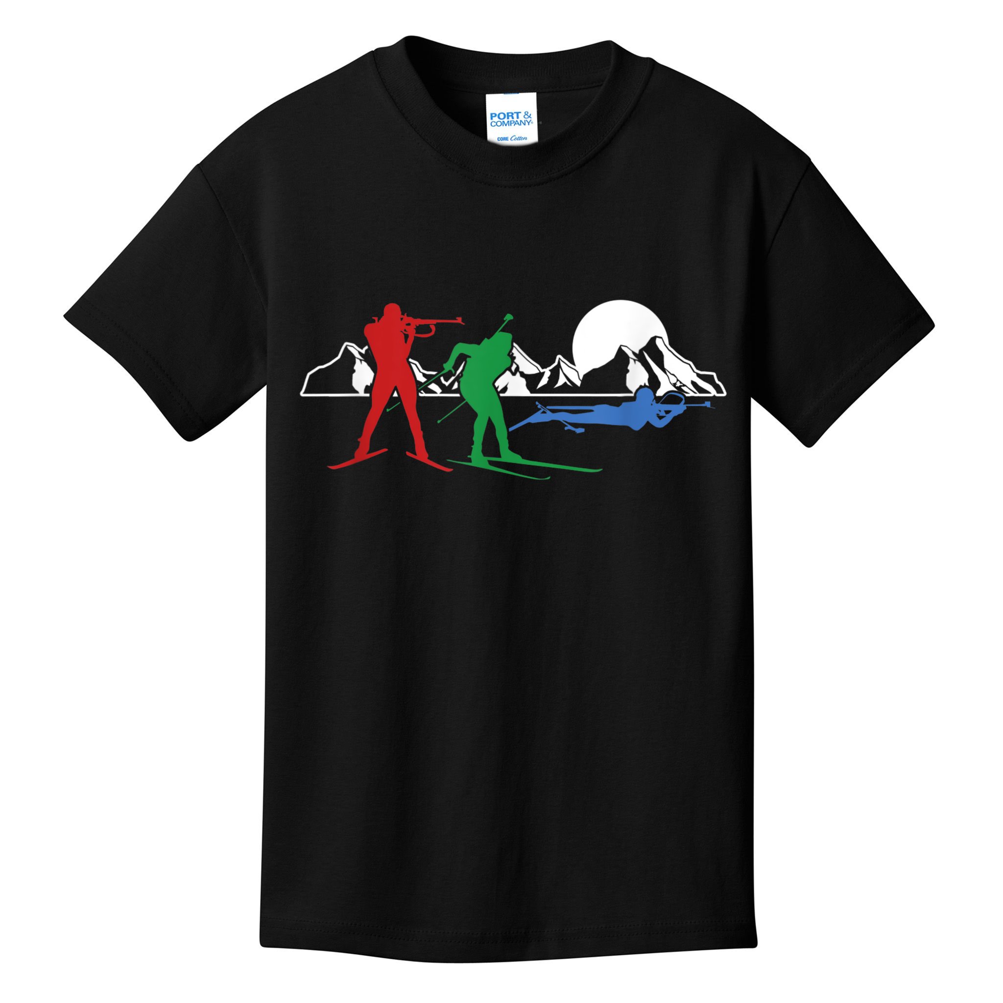 Biathlon Ski Winter Sports Cross Country Skiing Snow Kids T-Shirt