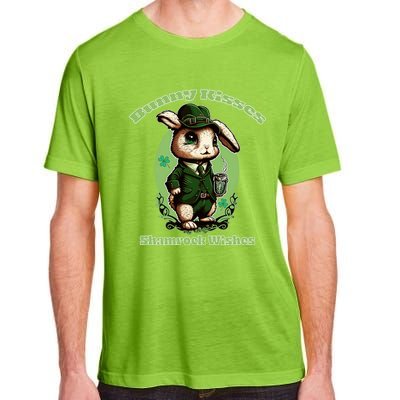 Bunny Shamrock Wishes Gift St Patricks Day Bunny Easter Gift Adult ChromaSoft Performance T-Shirt