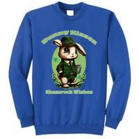 Bunny Shamrock Wishes Gift St Patricks Day Bunny Easter Gift Tall Sweatshirt