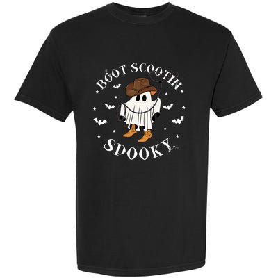 Bootscooting Spooky Western Cow Ghost Halloween Season Garment-Dyed Heavyweight T-Shirt