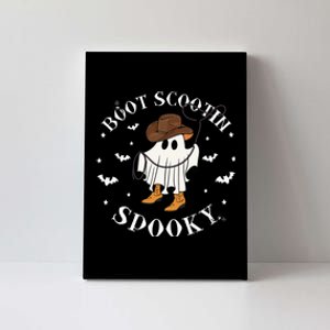 Bootscooting Spooky Western Cow Ghost Halloween Season Canvas