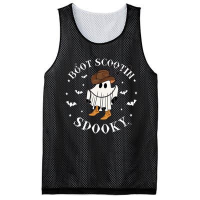 Bootscooting Spooky Western Cow Ghost Halloween Season Mesh Reversible Basketball Jersey Tank